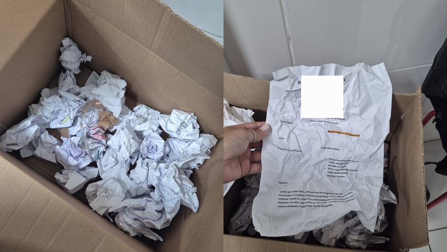 empresa usa currículo embalagem